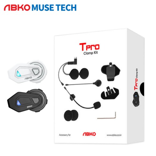 앱코 Tpro 티프로 전용 클램프킷 헬멧장착 브라켓 이어폰 마이크 세트